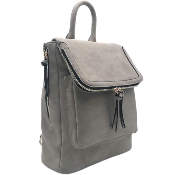 Violet Ray Women's Kendall Backpack, Grey NEW - Picture 2 of 9